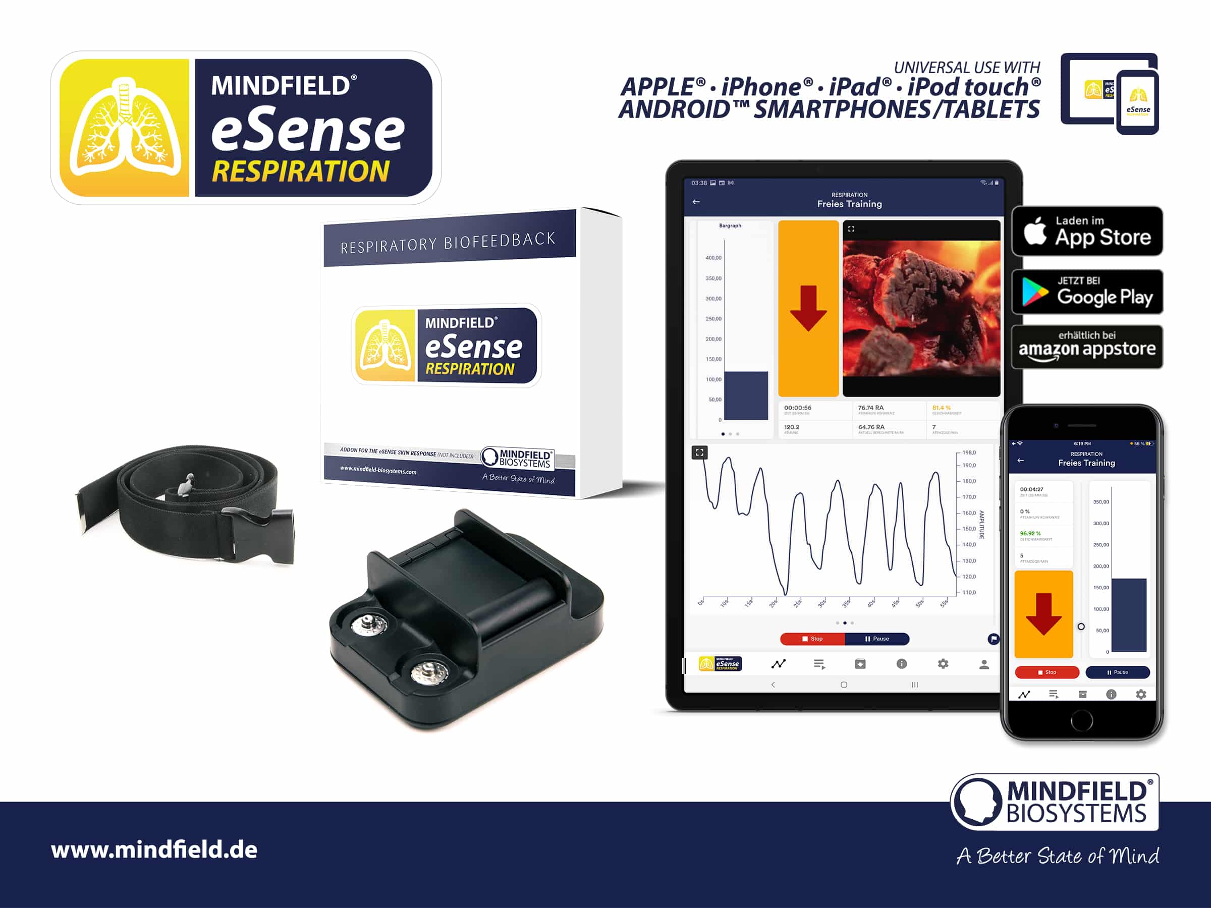 Esense Respiration Mobile Biofeedback With Your Smartphone Or Tablet