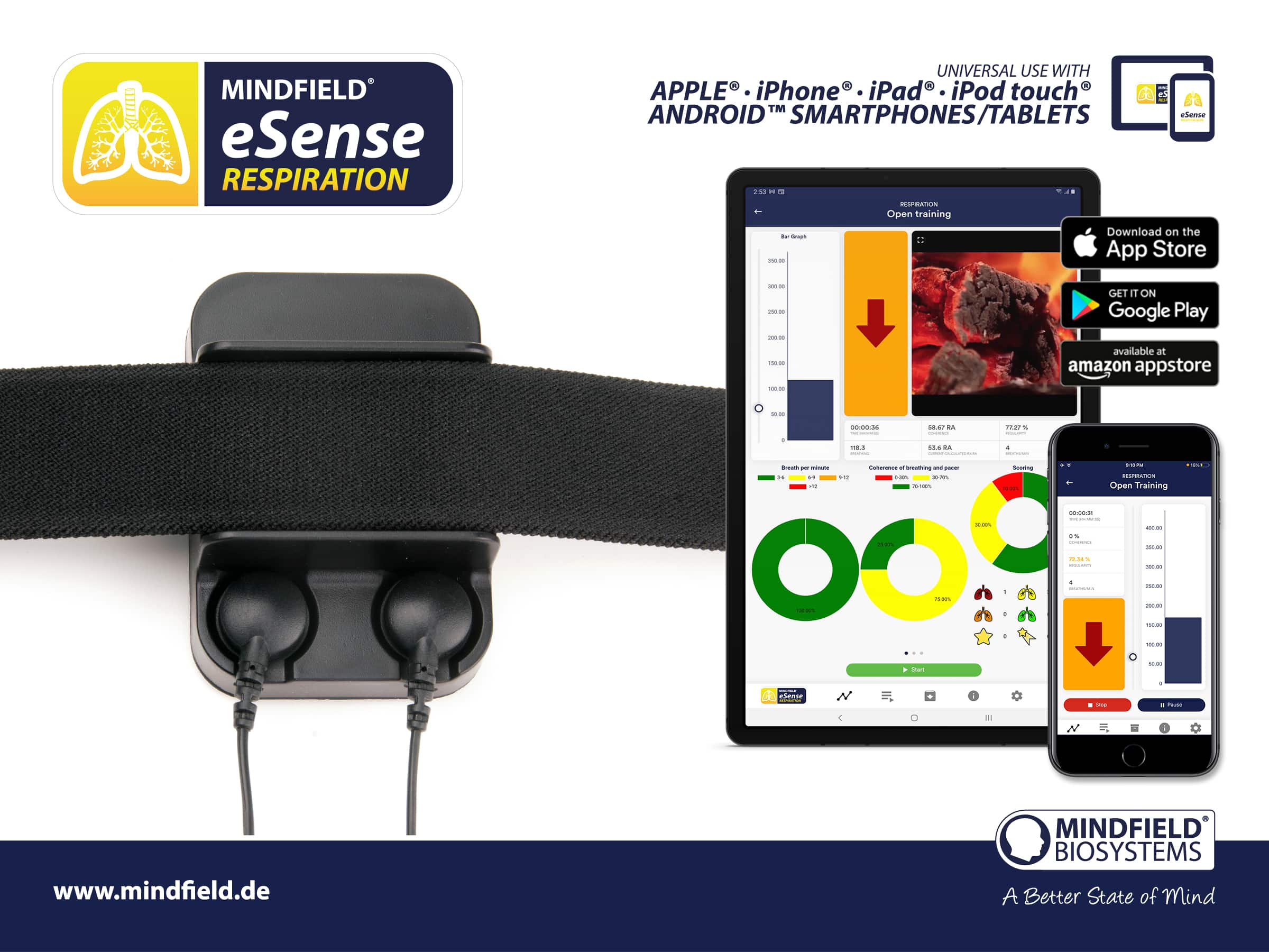 Esense Respiration Mobile Biofeedback With Your Smartphone Or Tablet