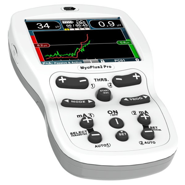 EMG Biofeedback Gerät - Elektrostimulator in Betrieb